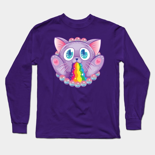 Rainbow Kitty Long Sleeve T-Shirt by SynderellaCharms